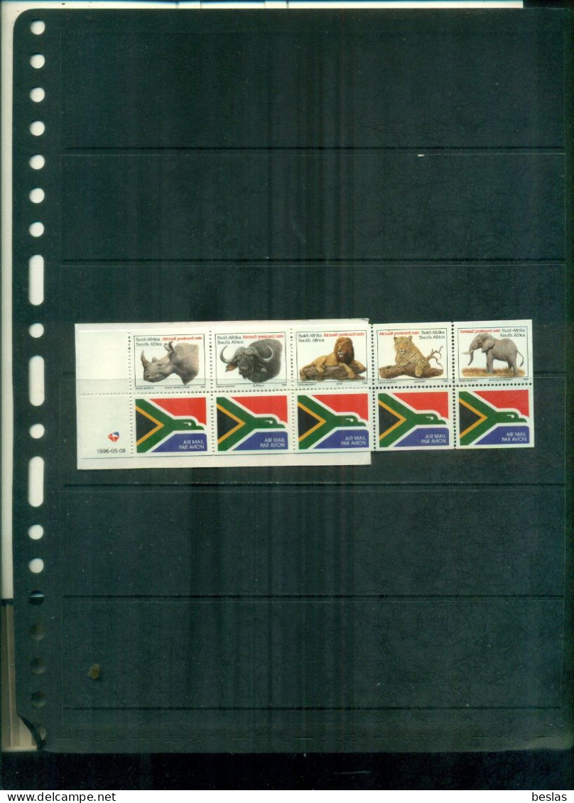 AFRIQUE DU SUD THE BIG FIVE 1 CARNET DE 5 TIMBRES NEUF A PARTIR DE 1 EURO - Postzegelboekjes