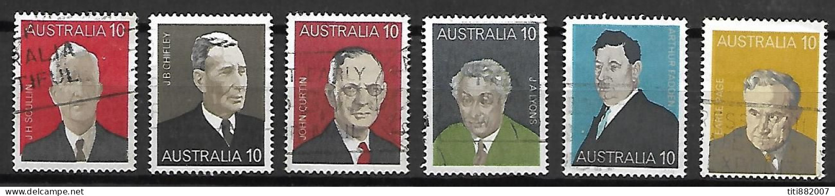 AUSTRALIE   -  1975.  Célébrités .  Oblitérés.  Série Complète - Used Stamps