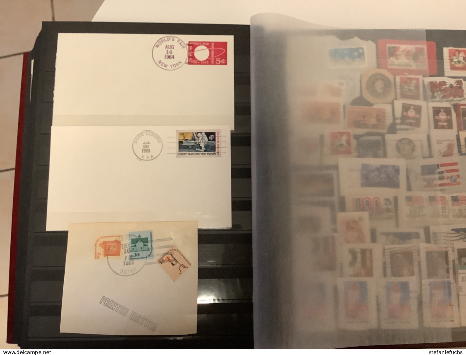 U S A  Posten   o /  */ ** /  MARKEN, MARKEN mit Papier, FREISTEMPEL und BRIEFTEILE im Einsteckbuch