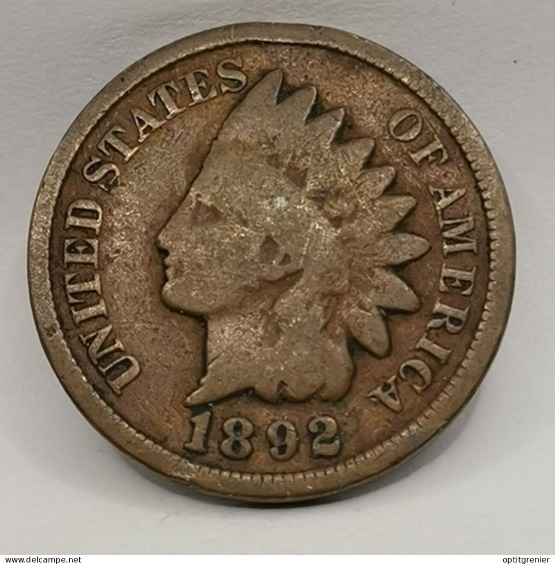 1 CENT INDIAN HEAD 1892 USA / TETE D'INDIEN - 1859-1909: Indian Head