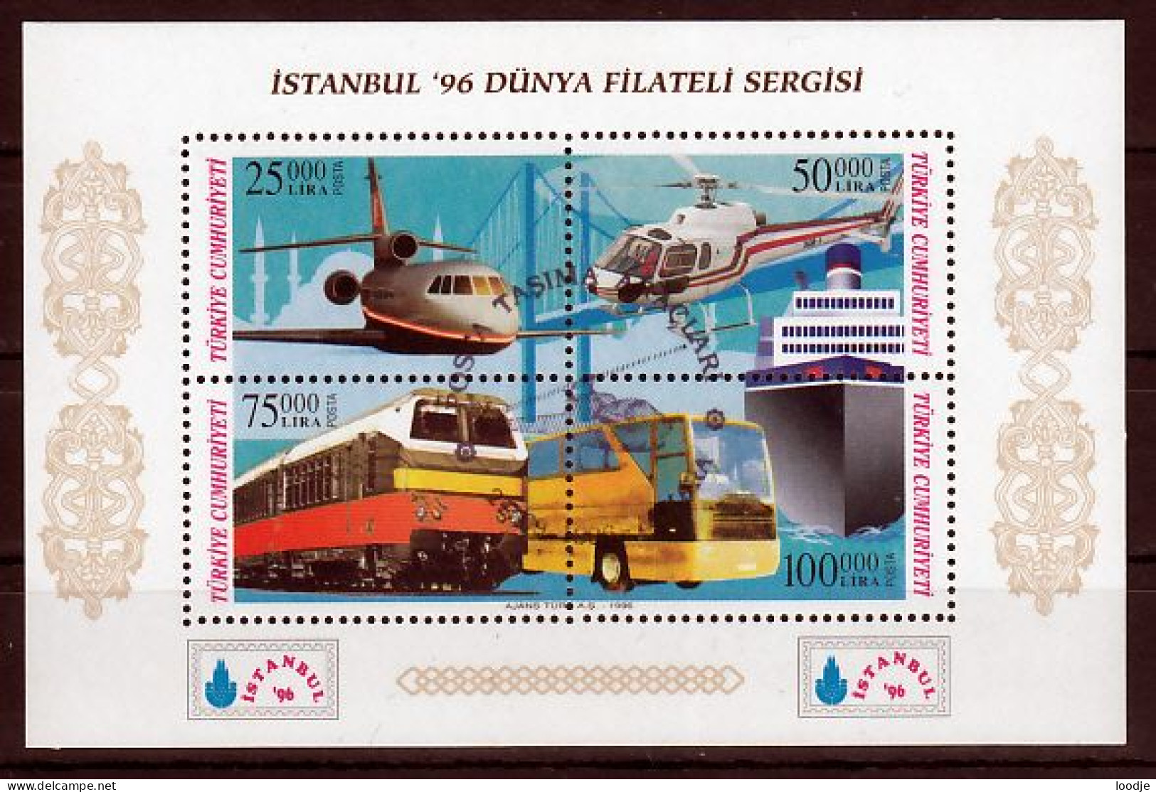 Turkije Blok Mi 32 A Istanbul 96 Gestempeld - Used Stamps