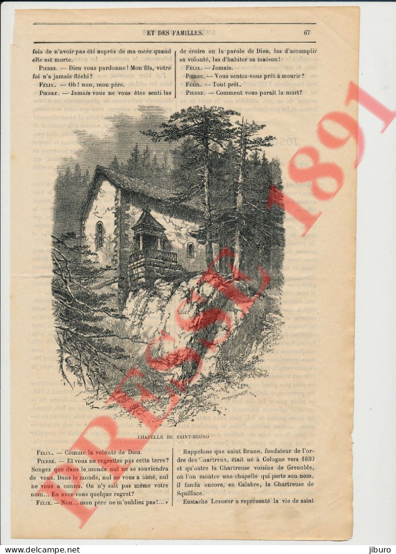 3 Vues 1891 Couvent De La Grande-Chartreuse Chapelle De Saint-Bruno Ordre Des Chartreux 266CH9 - Non Classificati