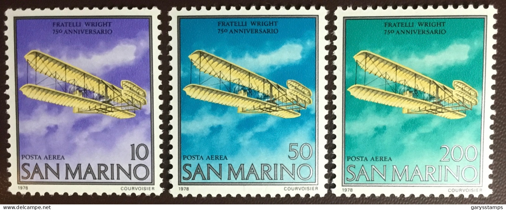 San Marino 1978 Wright Brothers Anniversary MNH - Unused Stamps