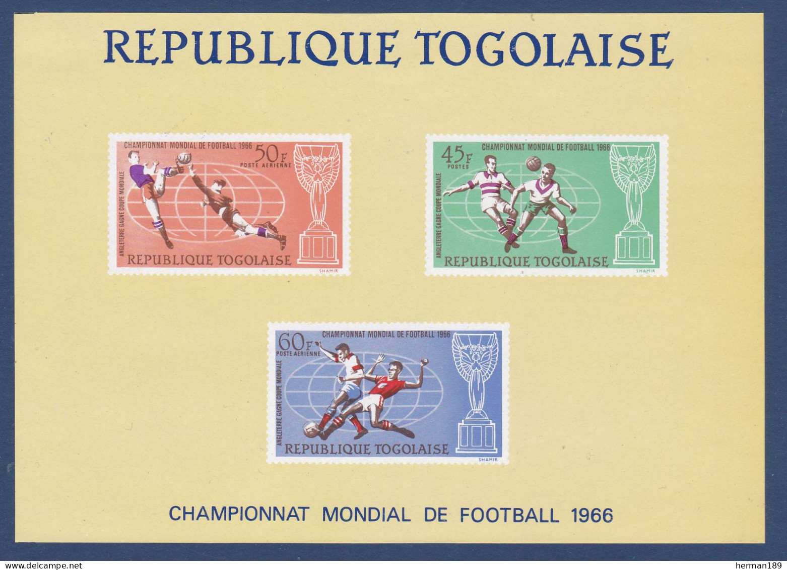 TOGO BLOC N°   22 ** MNH Neuf Sans Charnière, TB (CLR058) Coupe Du Monde De Football - 1967 - Togo (1960-...)