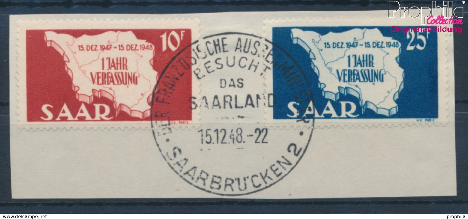 Saarland 260-261 (kompl.Ausg.) Gestempelt 1949 Verfassung (10357261 - Oblitérés