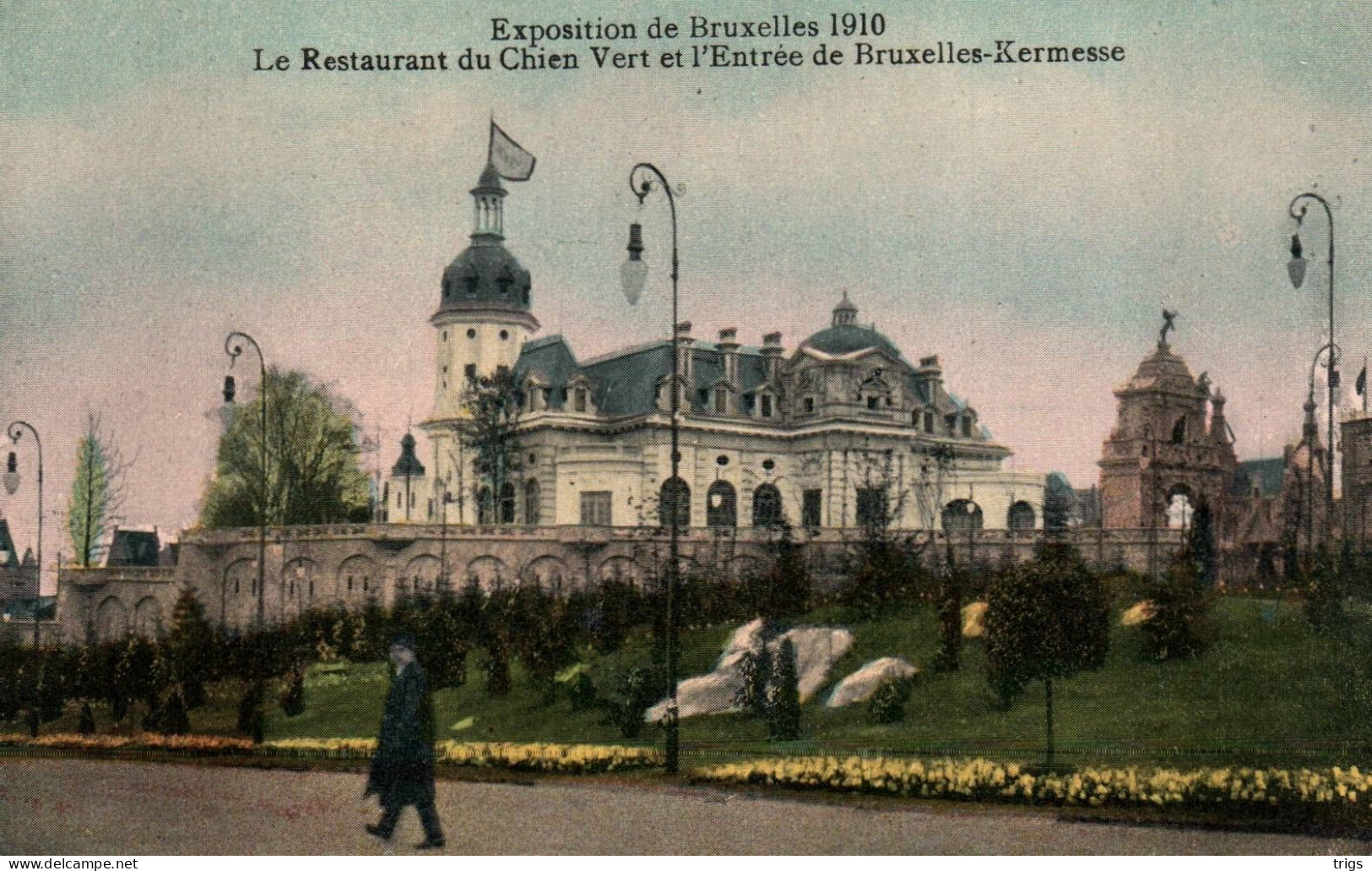 Bruxelles (Exposition De 1910) - Le Restaurant Du Chien Vert Et L'Entrée De Bruxelles Kermesse - Expositions Universelles