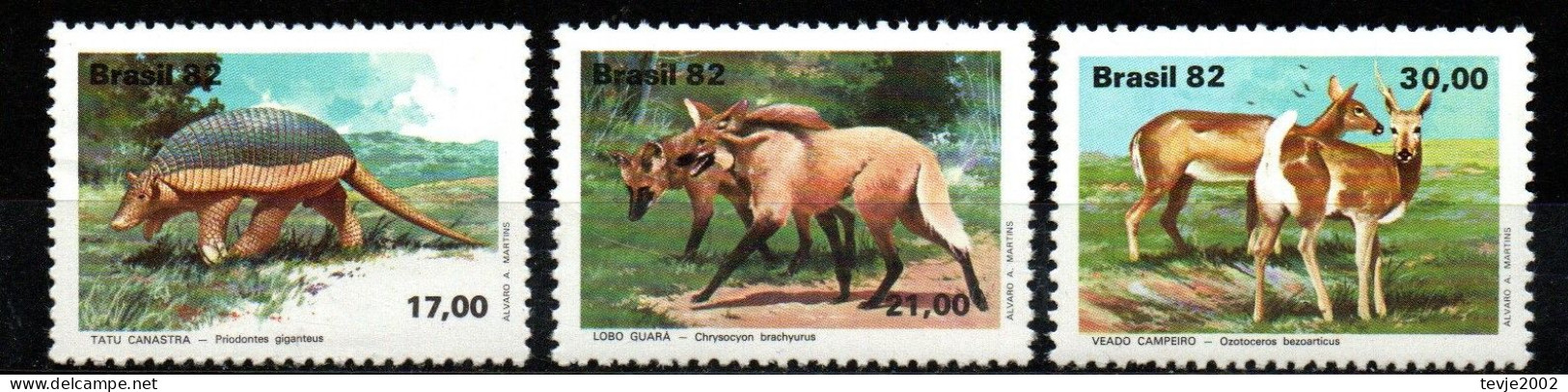 Brasilien 1982 - Mi.Nr. 1901 - 1903 - Postfrisch MNH - Tiere Animals - Neufs