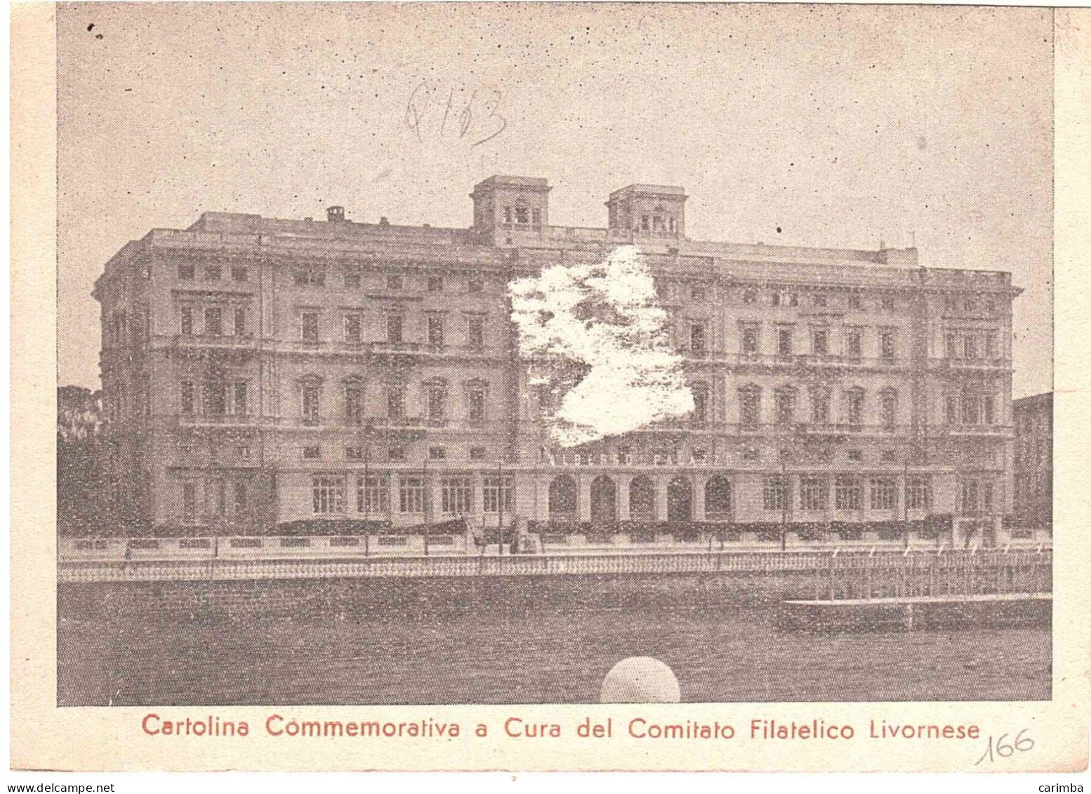 £5 ERP CARTOLINA COMMEMORATIVA COMITATO FILATELICO LIVORNESE ANN. LIVORNO SUCC 2 S. IAVOPO - 1946-60: Marcophilia