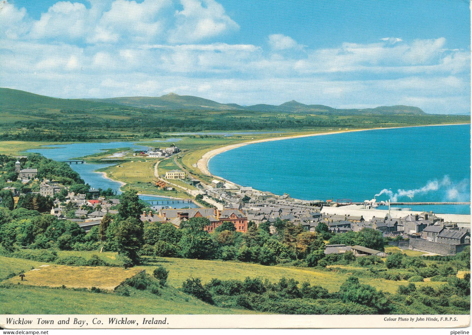 Ireland Postcard Sent To USA 25-7-1967  Wicklow Town And Bay - Wicklow