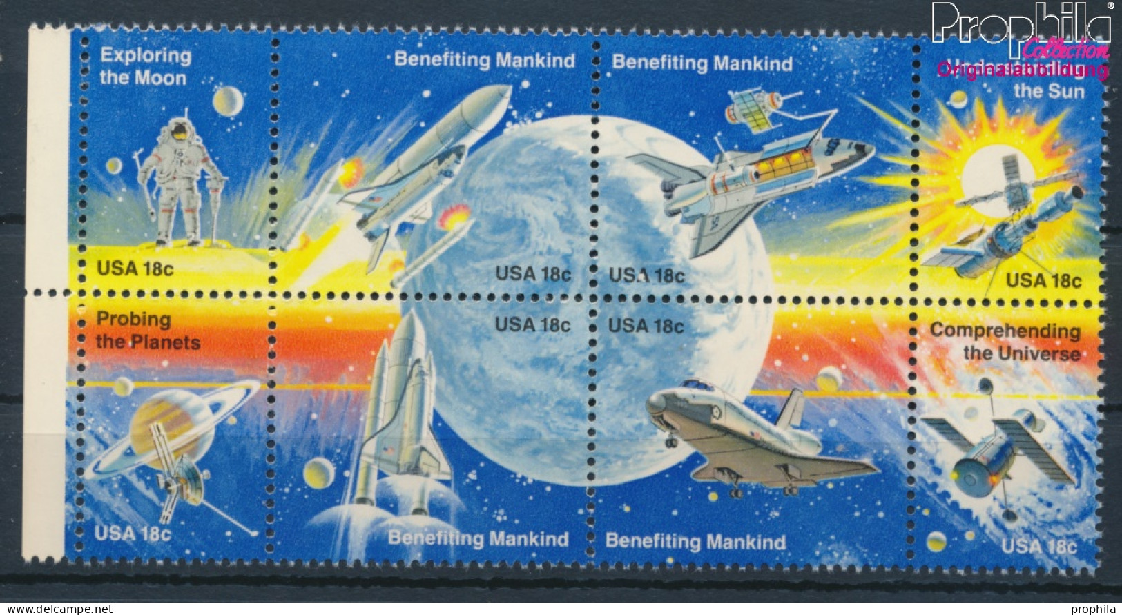 USA 1481-1488 Achterblock (kompl.Ausg.) Postfrisch 1981 Raumfahrt (10348639 - Ungebraucht