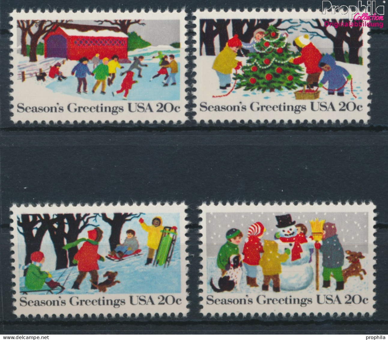 USA 1607-1610 (kompl.Ausg.) Postfrisch 1982 Weihnachten (10348709 - Nuovi