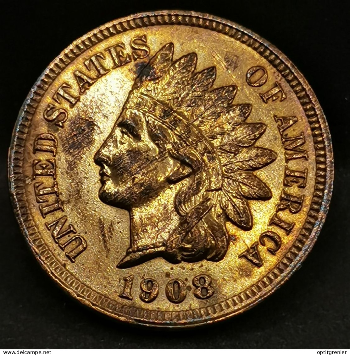 1 CENT INDIAN HEAD 1908 USA / TETE D'INDIEN - 1859-1909: Indian Head