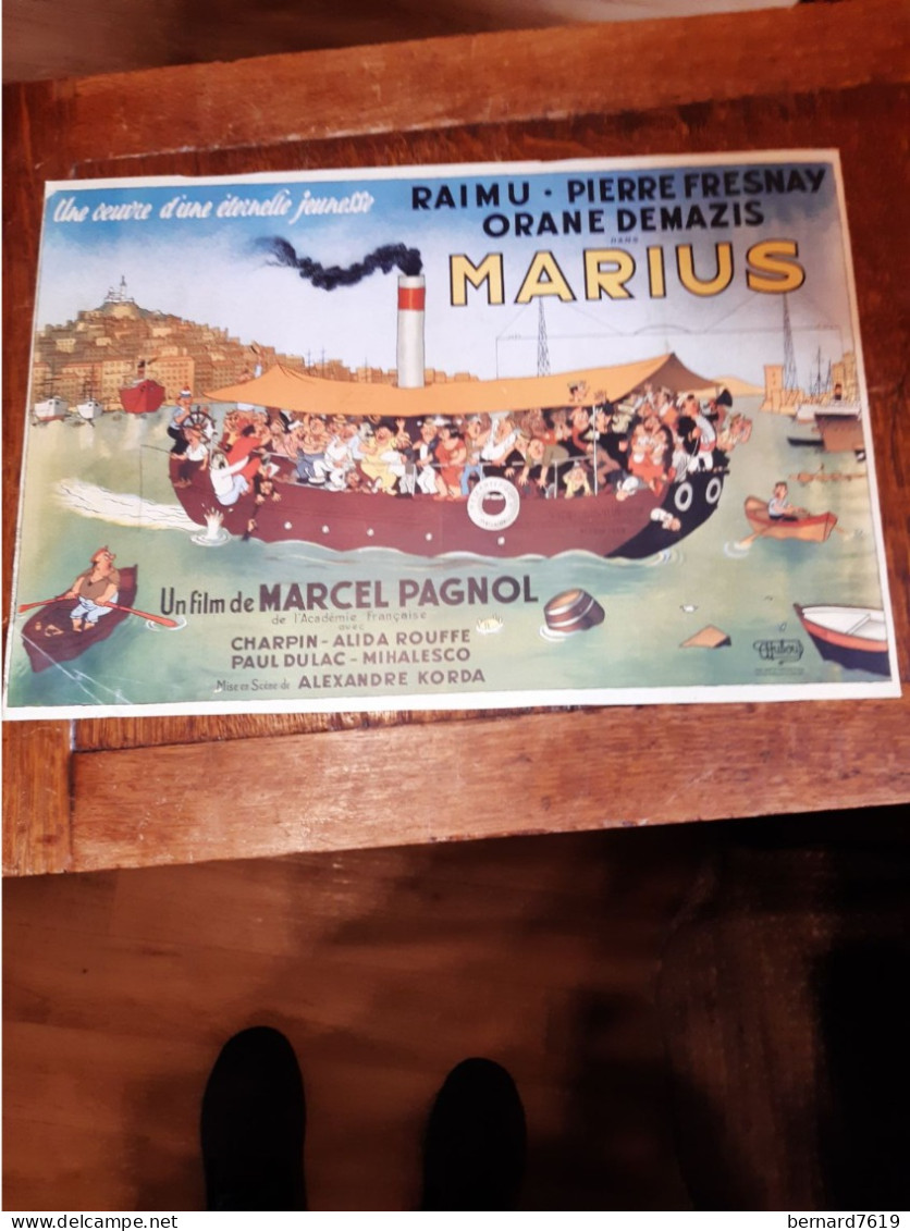 Affiche   Par  Dubout -  Marius Un Film De Marcel  Pagnol - Afiches