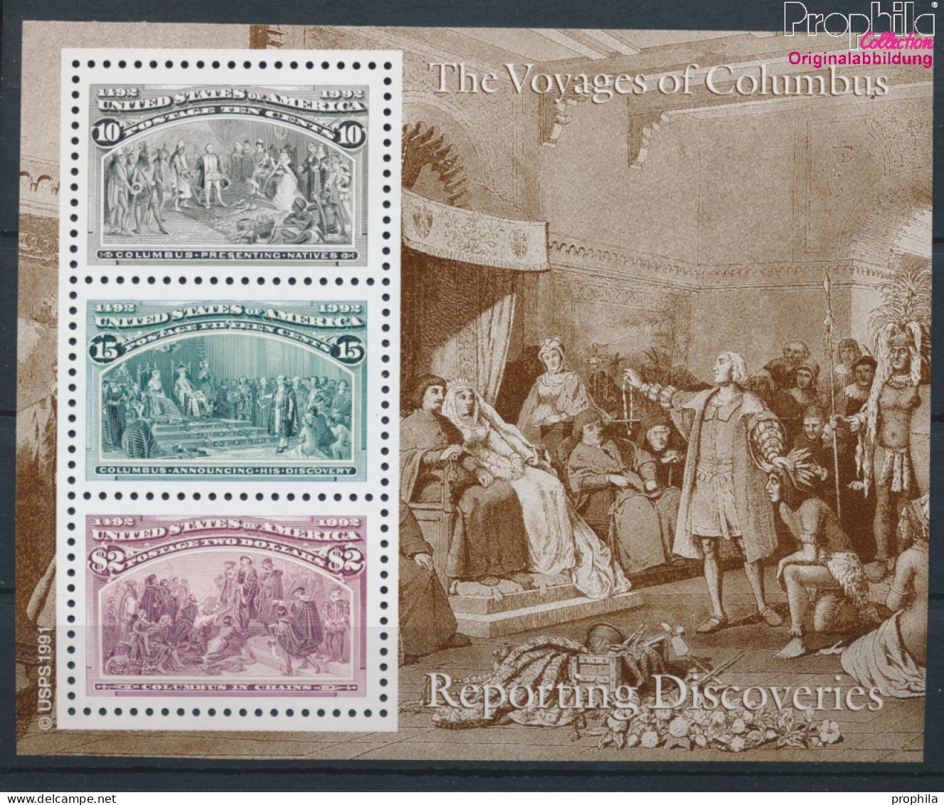 USA Block27 Postfrisch 1992 Entdeckung Amerikas (10348681 - Unused Stamps