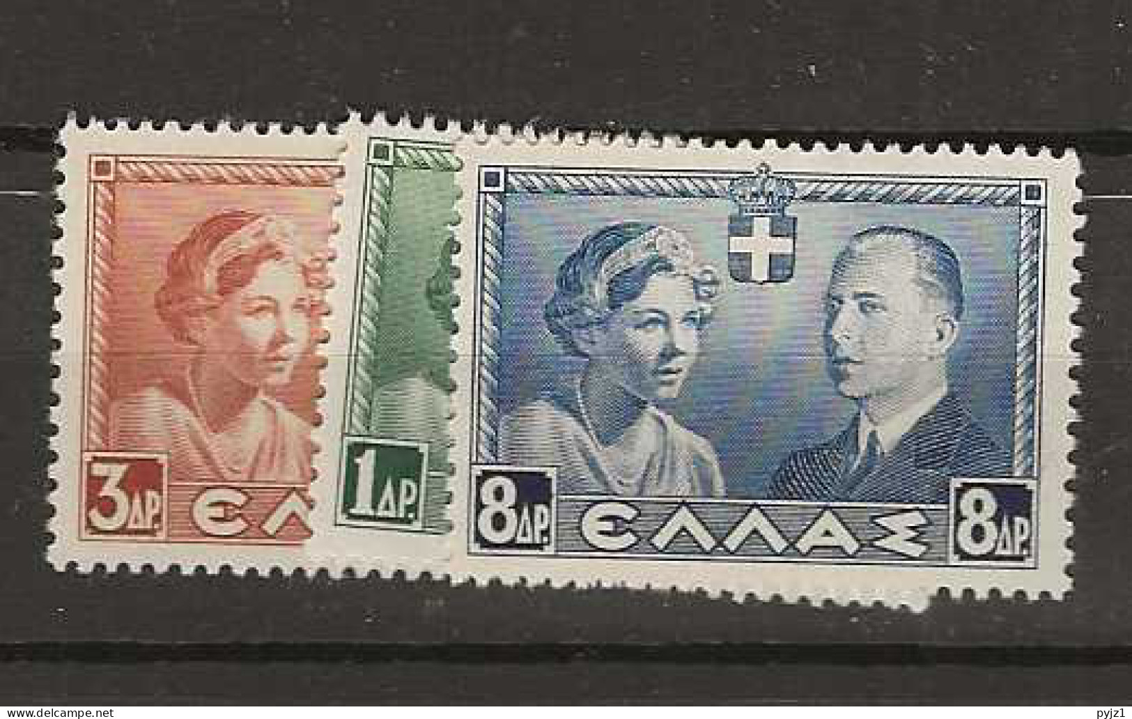 1938 MNH Greece Mi 408-09 Postfris** - Unused Stamps