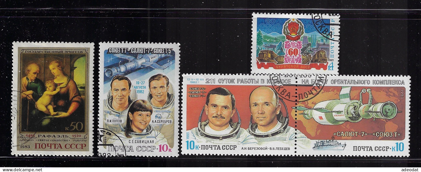 RUSSIA 1983  SCOTT #5125,5126,5137,5138,5141  USED - Used Stamps