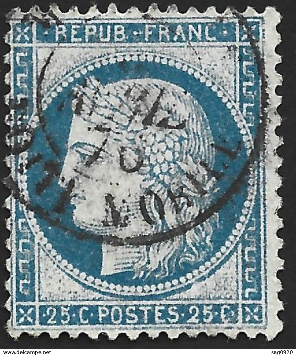 France-Yvert N°60A Oblitéré Cachet BOITE MOBILE - 1871-1875 Ceres