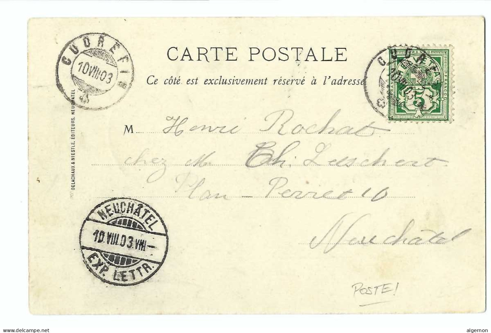 32451 - Cudrefin La Poste Fontaine 1903 - Cudrefin