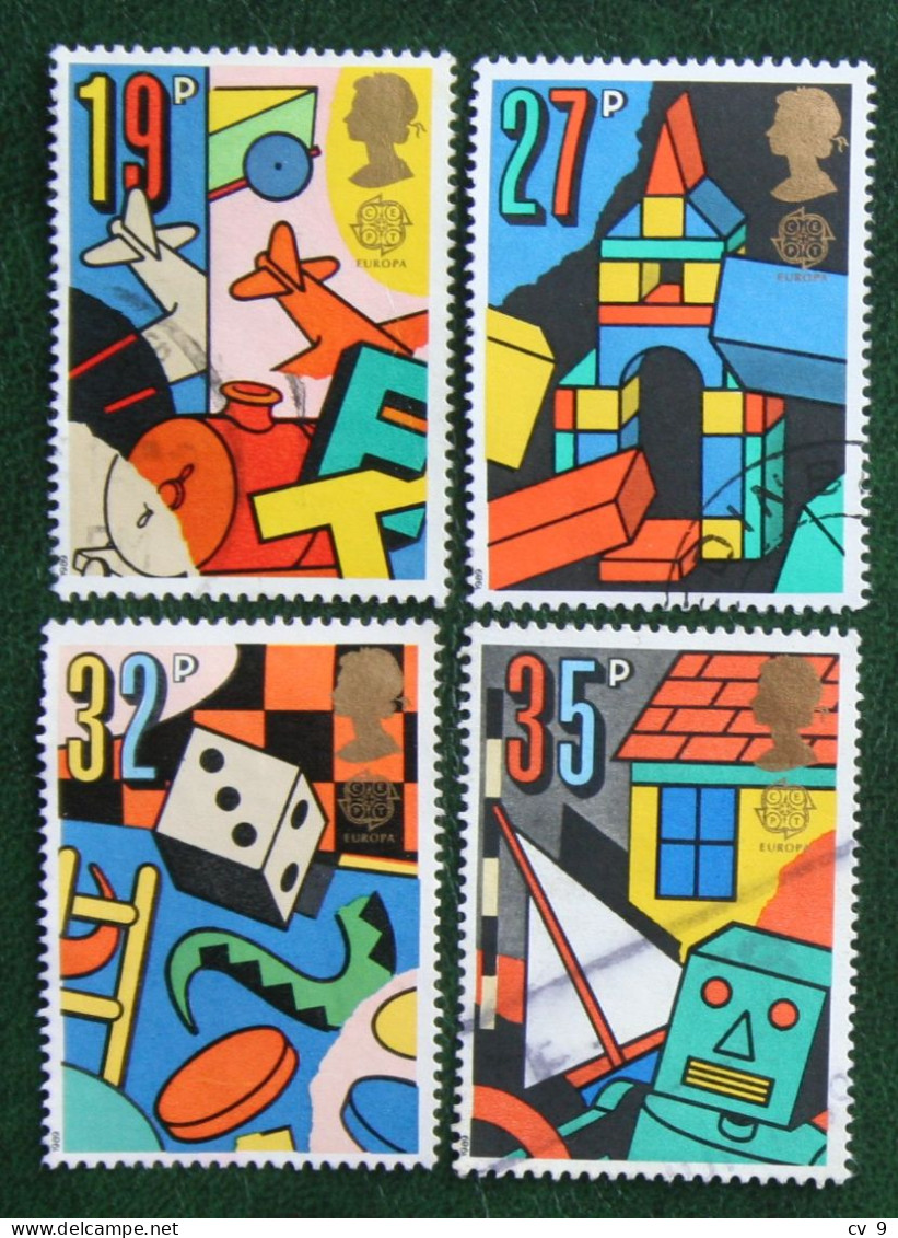EUROPA CEPT CHILDREN GAMES (Mi 1202-1205) 1989 Used Gebruikt Oblitere ENGLAND GRANDE-BRETAGNE GB GREAT BRITAIN - Gebraucht