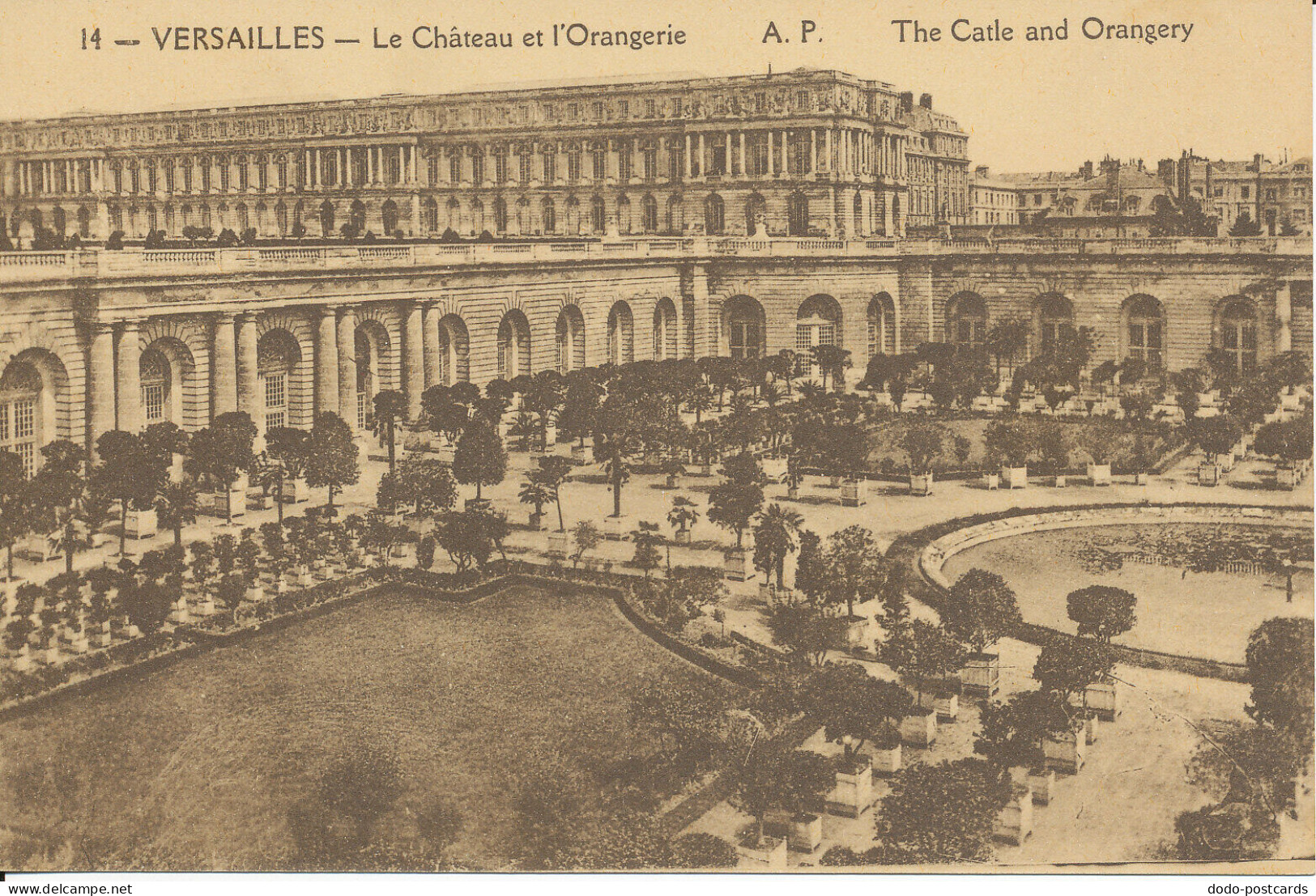 PC39130 Versailles. The Castle And Orangery. A. Papeghin. No 14 - Monde