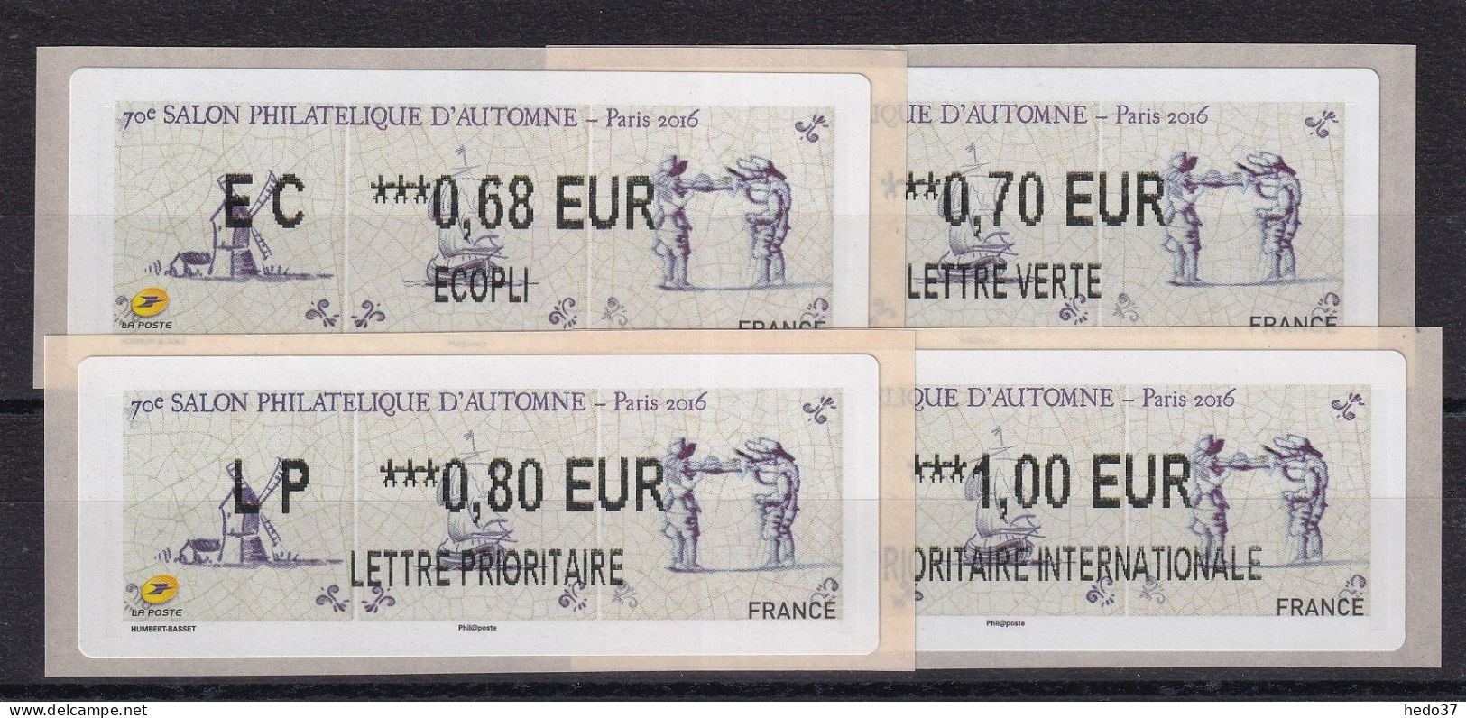 France Timbres De Distributeurs  N°1203 - 4 Valeurs - Neuf ** Sans Charnière - TB - 2010-... Abgebildete Automatenmarke