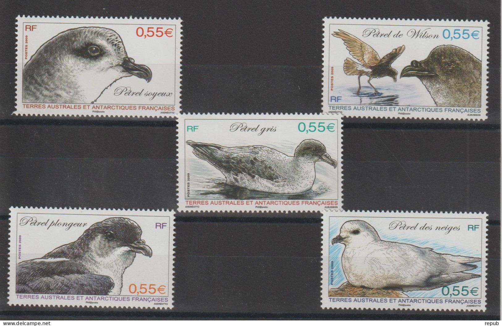 TAAF 2009 Timbres Issus Du BF 22, 530-534, 5 Val ** MNH - Nuovi