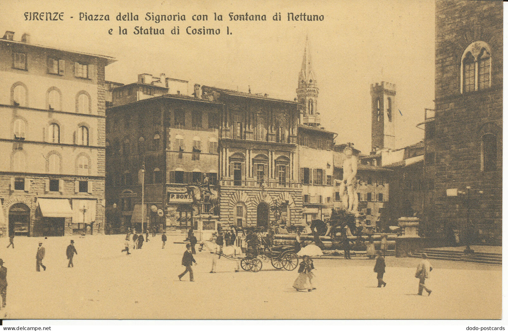 PC40116 Firenze. Piazza Della Signoria Con La Fontana Di Nettuno E La Statua Di - Monde