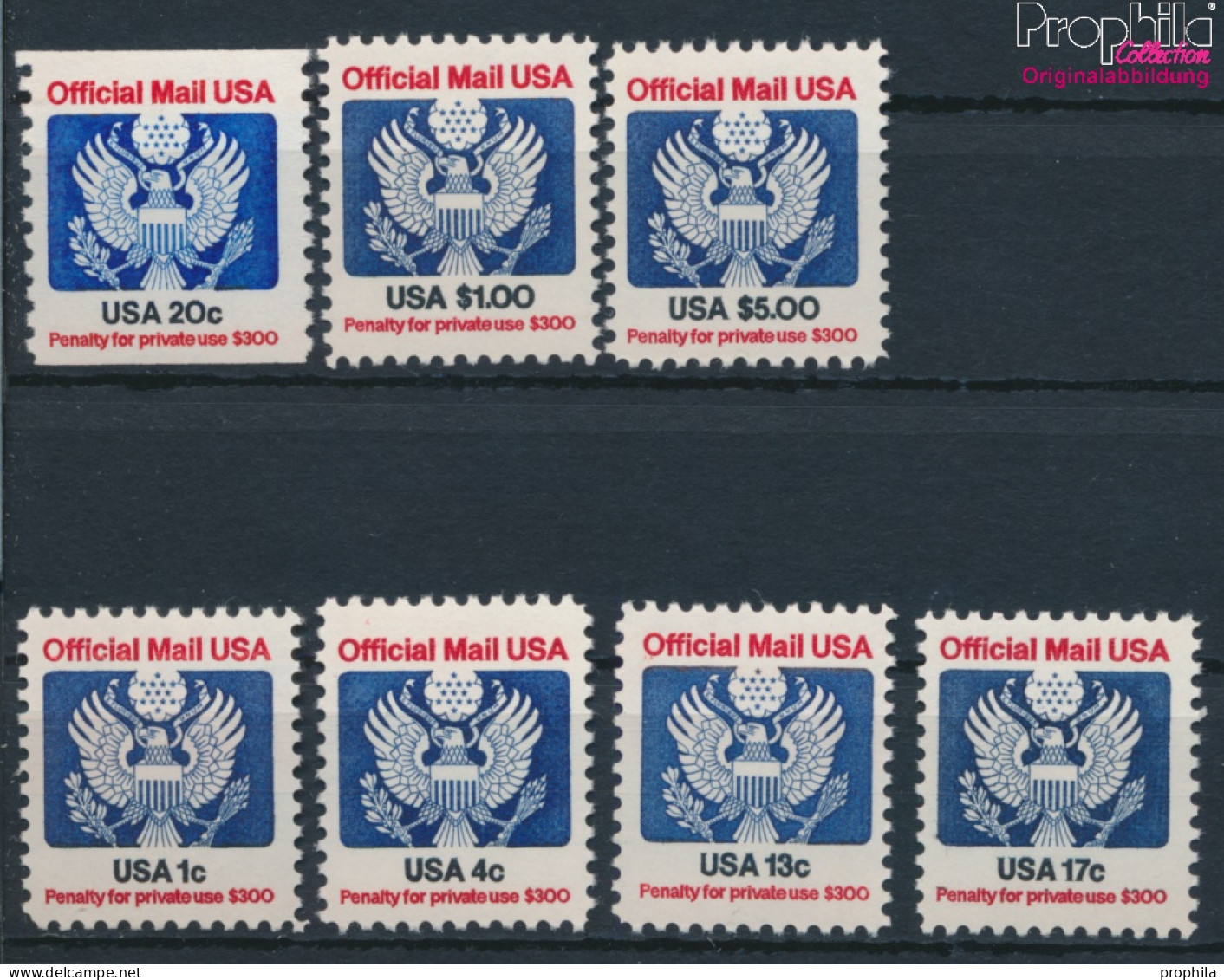 USA D99-D105 (kompl.Ausg.) Postfrisch 1983 Dienstmarke (10348651 - Nuovi