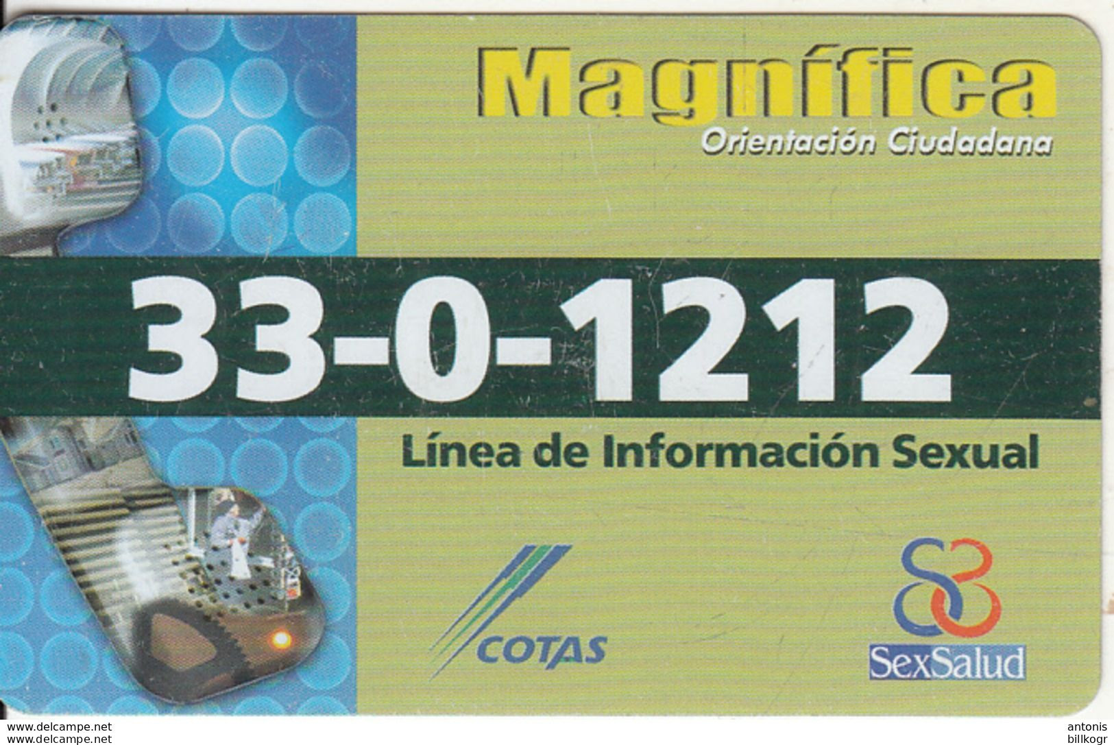 BOLIVIA - 33-0-1212 Linea De Informacion Sexual, 03/03, Used - Bolivië