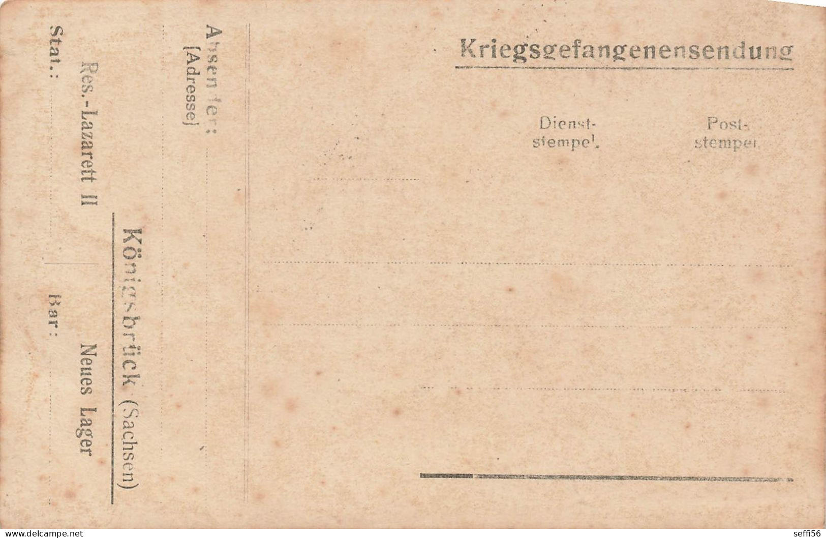AK Königsbrück Campagne 1914-1915 - Koenigsbrueck