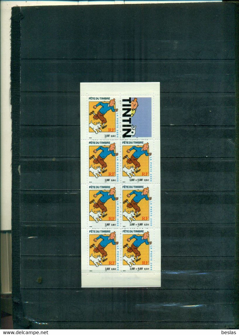 FRANCE FETE DU TIMBRE 2000 TIN TIN 1 CARNET DE 7 TIMBRES  NEUF A PARTIR DE 1,25 EUROS - Journée Du Timbre