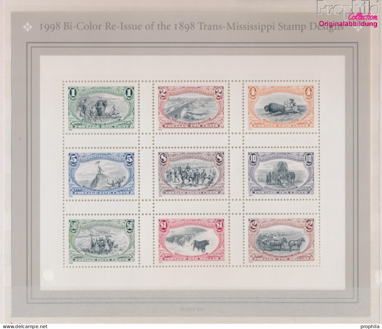 USA Block43 (kompl.Ausg.) Postfrisch 1998 Trans-Mississippi-Austellung (10368112 - Nuovi