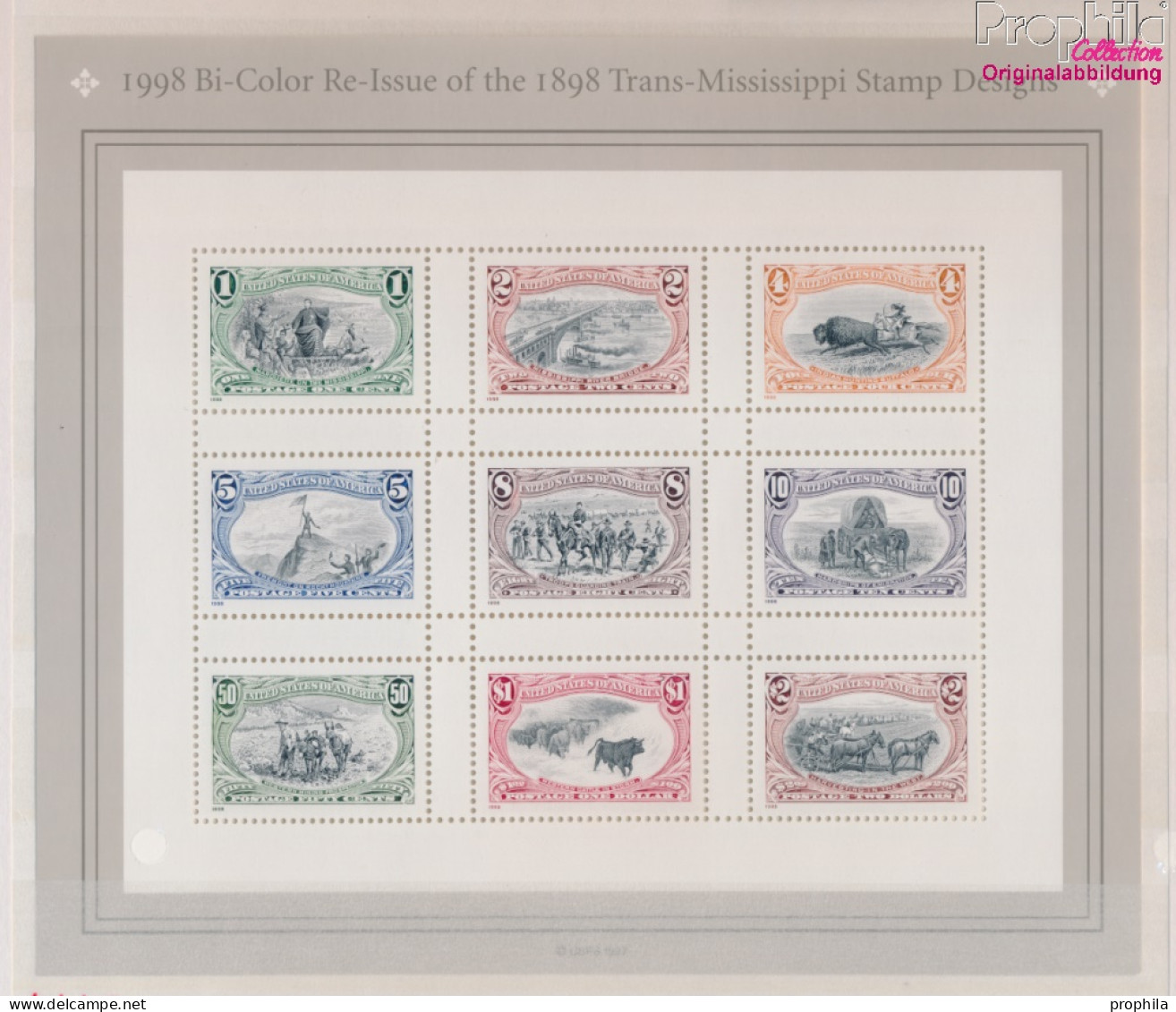 USA Block43 (kompl.Ausg.) Postfrisch 1998 Trans-Mississippi-Austellung (10368112 - Unused Stamps