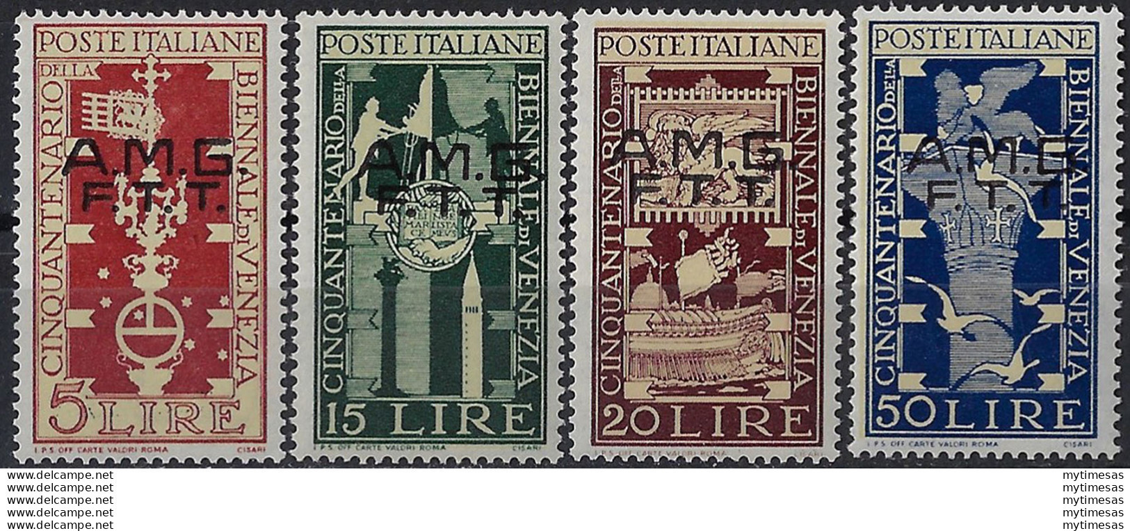 1949 Trieste A Biennale Di Venezia 4v. MNH Sassone N. 35/38 - Non Classés