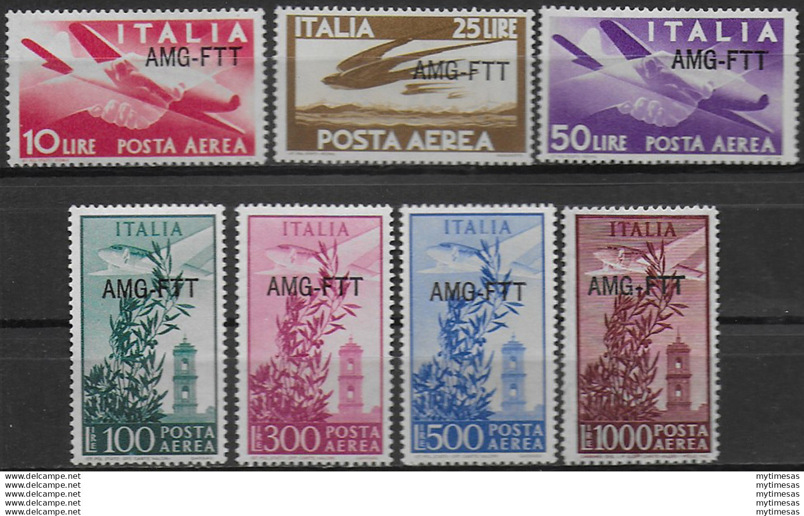 1949-52 Trieste A Aerea Democratica E Campidoglio 7v. MNH Sassone N. 20/26 - Non Classés