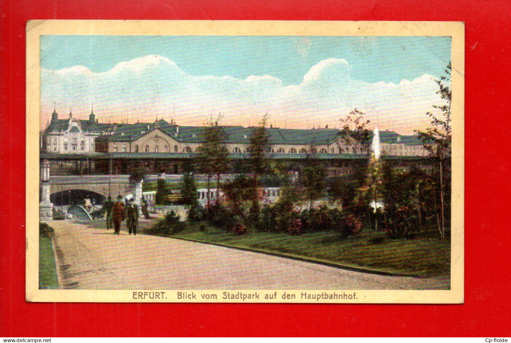 ALLEMAGNE . DEUTSCHLAND . ERFURT . BLICK VOM STADTPARK AUF DEN HAUPTBAHNHOF - Réf. N°38710 - - Erfurt