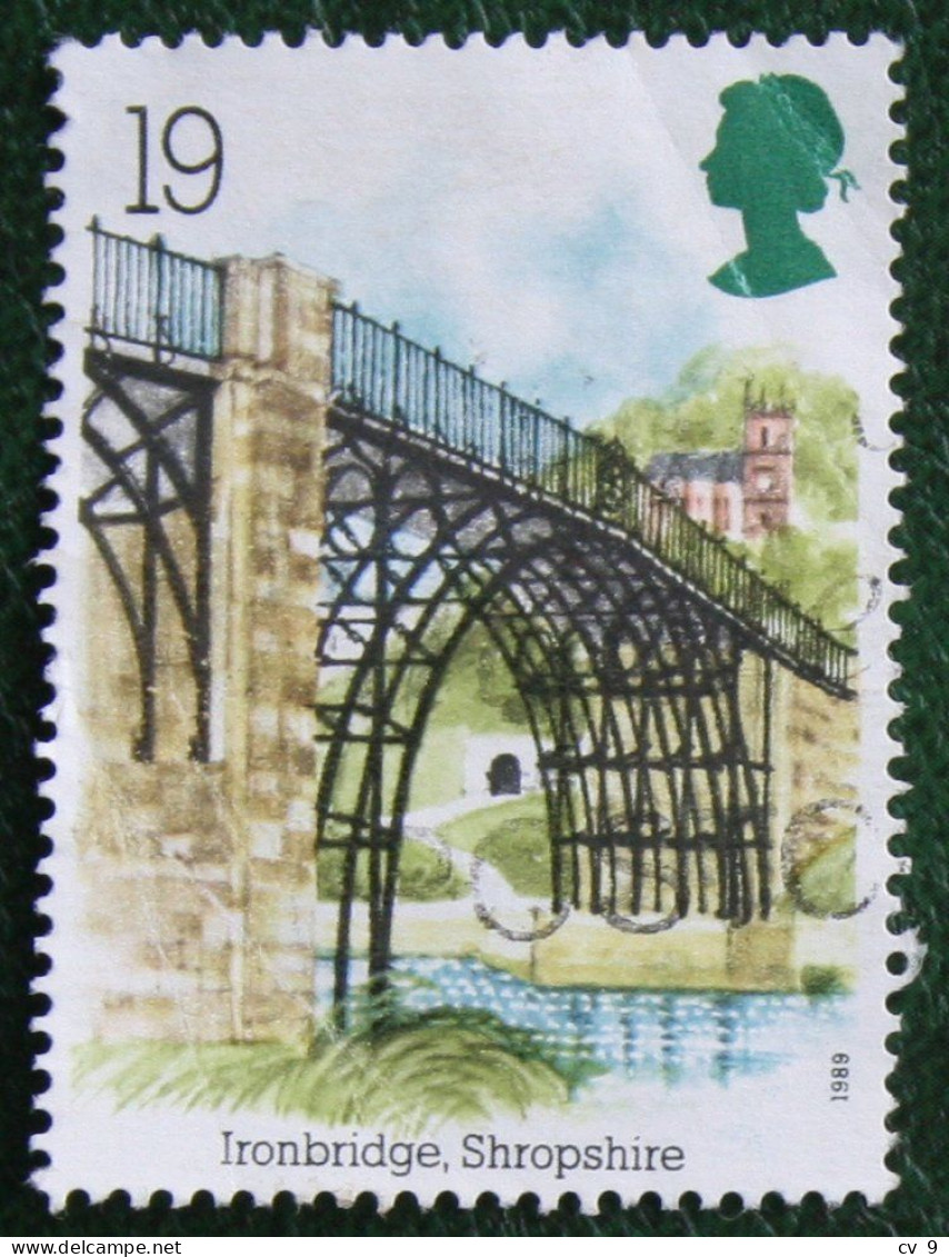 19P INDUSTRIAL ARCHAEOLOGY RIVER BRIDGE (Mi 1206) 1989 Used Gebruikt Oblitere ENGLAND GRANDE-BRETAGNE GB GREAT BRITAIN - Gebruikt