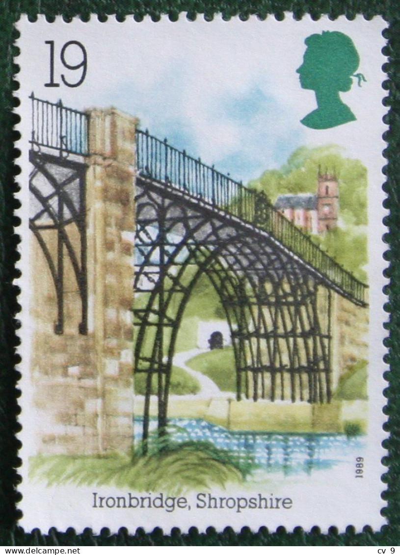 19P INDUSTRIAL ARCHAEOLOGY RIVER BRIDGE (Mi 1206) 1989 Used Gebruikt Oblitere ENGLAND GRANDE-BRETAGNE GB GREAT BRITAIN - Gebraucht