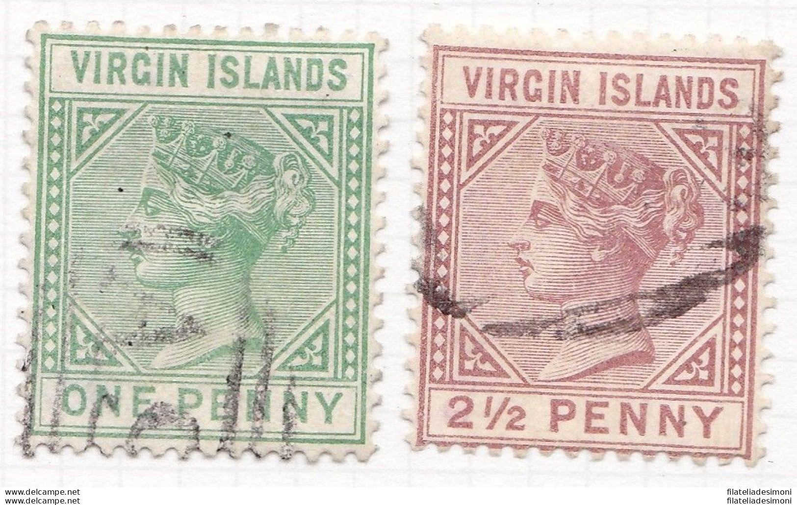 1879-80 BRITISH VIRGIN ISLANDS, SG  24/25  2 Values  USED - Autres & Non Classés
