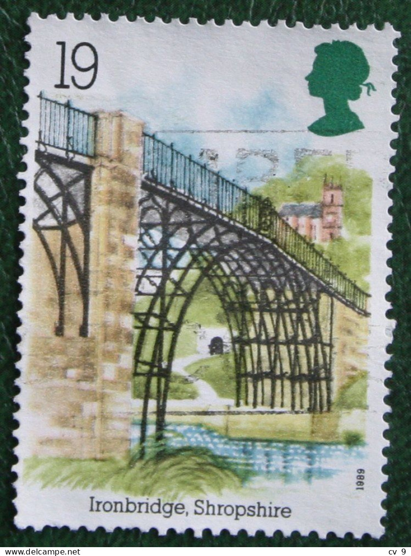 19P INDUSTRIAL ARCHAEOLOGY RIVER BRIDGE (Mi 1206) 1989 Used Gebruikt Oblitere ENGLAND GRANDE-BRETAGNE GB GREAT BRITAIN - Gebruikt