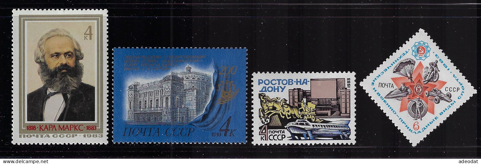 RUSSIA 1983  SCOTT #5139,5140,5142,5143  MH - Unused Stamps