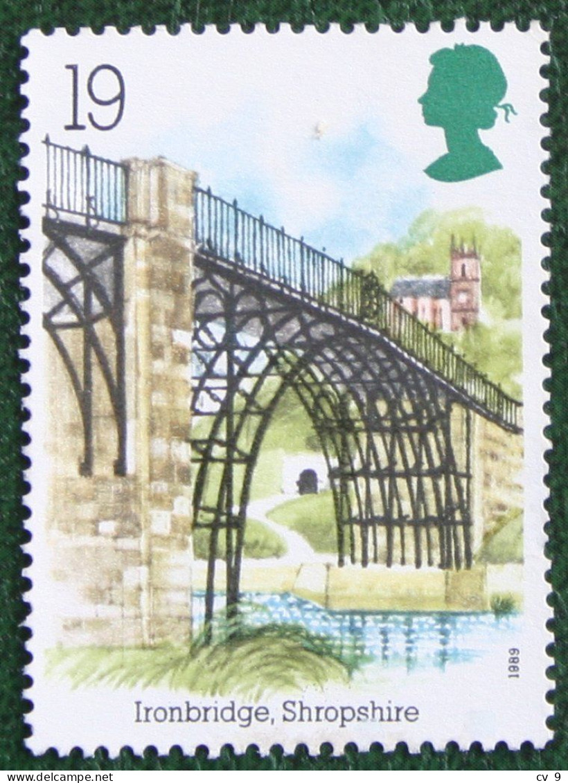 19P INDUSTRIAL ARCHAEOLOGY RIVER BRIDGE (Mi 1206) 1989 Used Gebruikt Oblitere ENGLAND GRANDE-BRETAGNE GB GREAT BRITAIN - Oblitérés