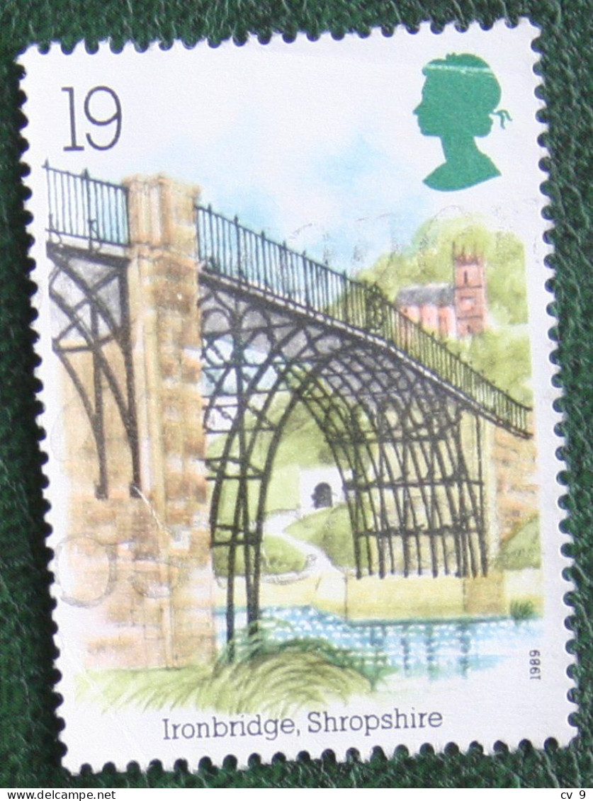 19P INDUSTRIAL ARCHAEOLOGY RIVER BRIDGE (Mi 1206) 1989 Used Gebruikt Oblitere ENGLAND GRANDE-BRETAGNE GB GREAT BRITAIN - Gebraucht