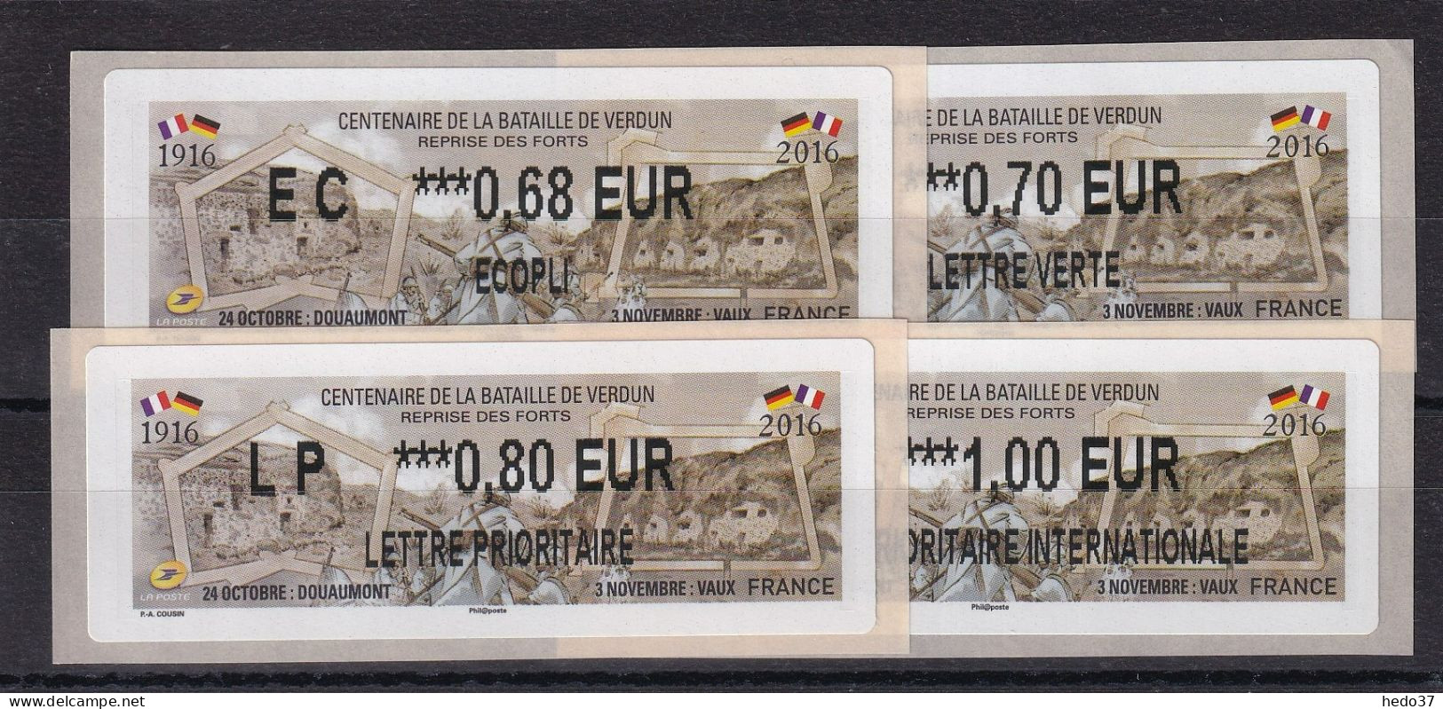 France Timbres De Distributeurs  N°1201 - 4 Valeurs - Neuf ** Sans Charnière - TB - 2010-... Abgebildete Automatenmarke