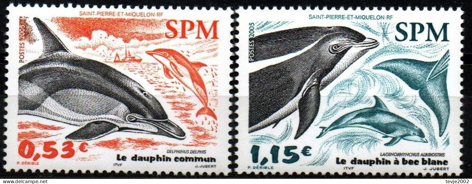 Saint-Pierre Et Miquelon 2005 - Mi.Nr. 932 - 933 - Postfrisch MNH - Tiere Animals Delfine Dolphins - Delfine