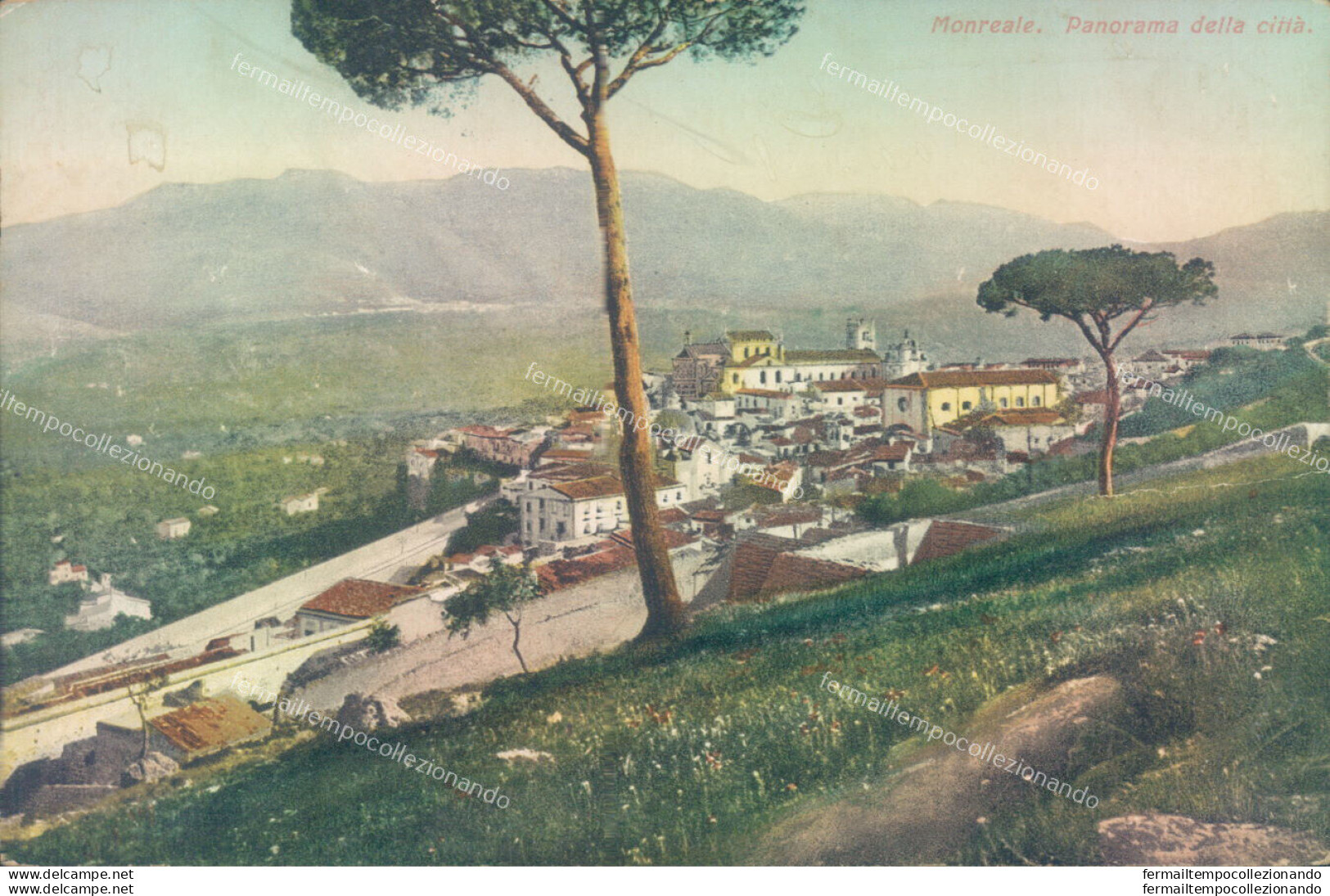 Ab221 Cartolina Monreale Panorama Della Citta' Provincia Di Palermo - Palermo