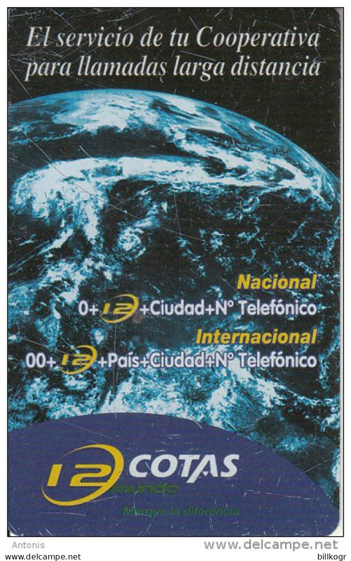 BOLIVIA - Earth, 12 Cotas Mundo, 11/01, Used - Bolivie
