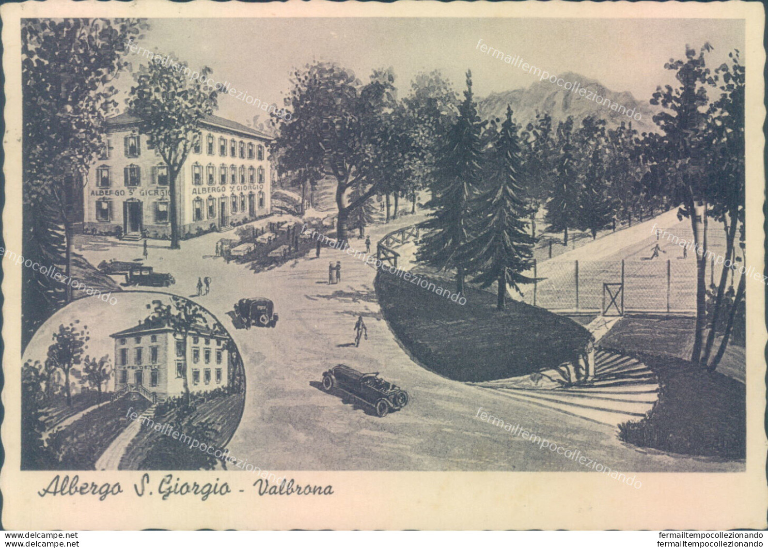 Aa579 Cartolina Albergo S.giorgio Valbrona Provincia Di Como - Como