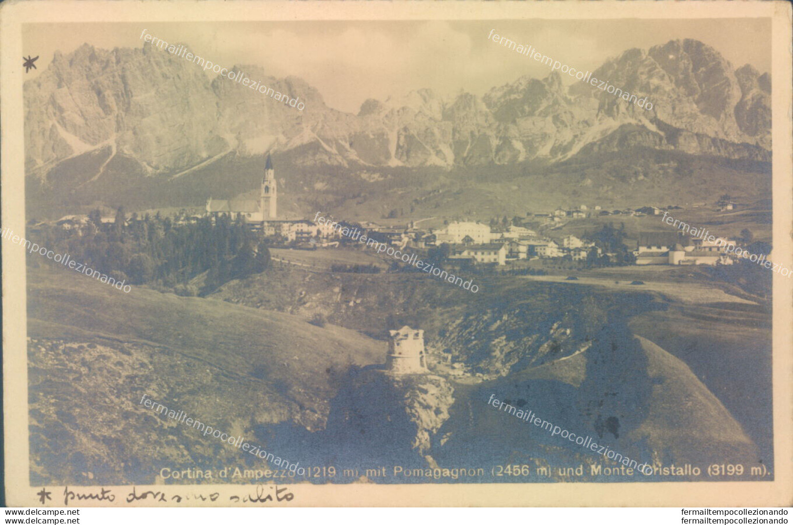 Aa555 Cartolina Fotografica  Cortina D'ampezzo Regno Provincia Di Belluno - Belluno