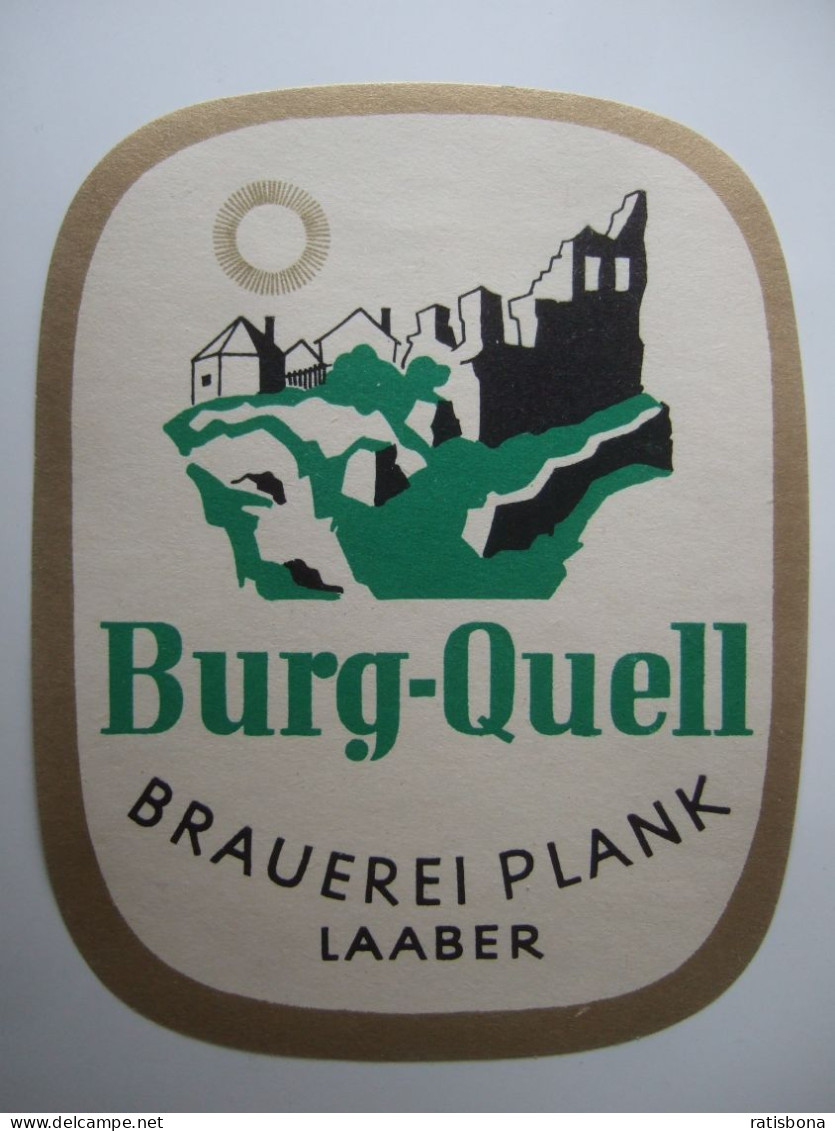 älteres Bieretikett - Gasthof Brauerei Plank, Laaber, Bayern, Germany, - Beer